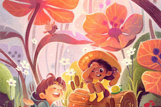 story book illustration, children story book illustration