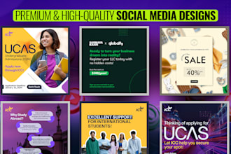 design instagram, facebook posts, carousel and ad creatives