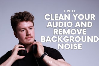 clean your audio and remove background noise