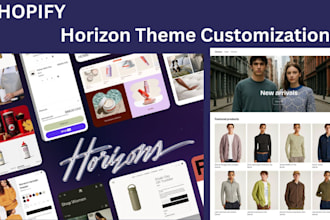 develop and customize a shopify horizon theme store