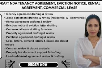 draft nda tenancy agreement, eviction notice, rental agreement, commercial lease