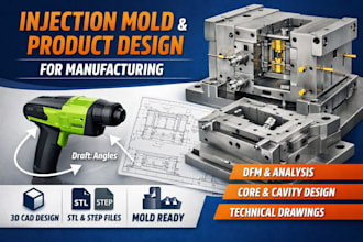 do injection mold, product design and plastic mold design for manufacturing