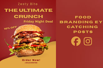 design eye catching instagram food posts for restaurants