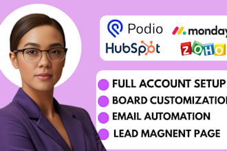 setup your crm for hubspot zoho podio monday and task automation