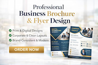 design professional business brochure and flyer