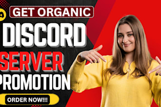 promote your discord server for fast organic growth and active member boost