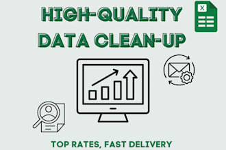 clean and organize data into a clear spreadsheet