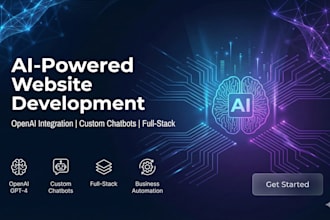 build ai powered website with openai integration  and chatbot development