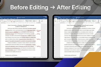 proofread and edit academic documents for clarity and grammar