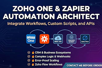 zoho one, zapier, and API automation workflows