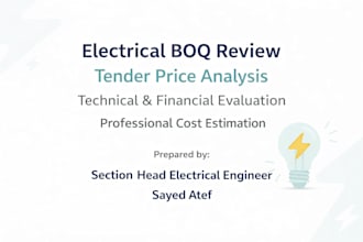 provide electrical boq review and price analysis