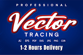 redraw, vectorize, convert logo or image to vector