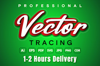 redraw, vectorize, convert logo or image to vector
