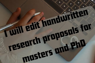 edit handwritten research proposals for masters and phd
