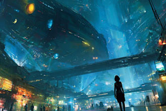 create high quality cyberpunk and fantasy concept art