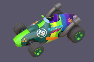 modelling  cartoon vehicle or car