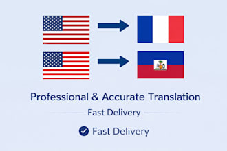 translate english to french or haitian creole