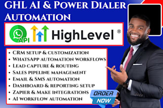 automate gohighlevel workflow power dialer integration rei reply lofty ghl crm