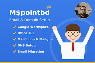 setup google workspace, mailchimp, mailgun, dns
