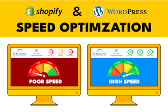 speed up wix shopify wordpress website with improve gtmetrix google pagespeed