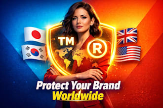 file trademark registration in japan, south korea, UK, USA and handle objections