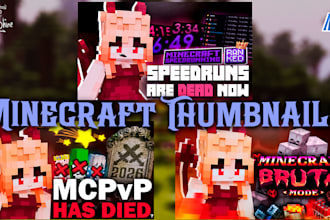 design viral minecraft youtube thumbnails