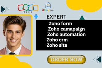zoho one automation zoho email camapaign zoho desk, zoho crm setup zoho form