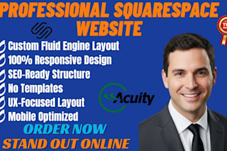 design or redesign a professional squarespace website with fluid engine