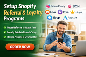 setup shopify referral bon loyalty loox rivo loloyal referralcandy bloop appstle