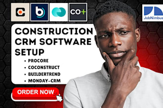 setup construction CRM procore buildertrend coconstruct jobnimbus monday CRM