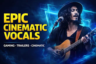 create epic vocal trailer vocals cinematic vocal gaming vocals male singer