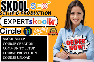 set up new skool community online course community circle so management