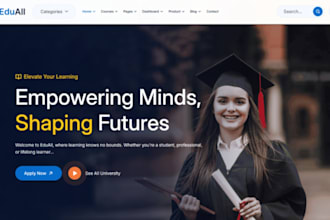 build responsive school, college lms website with student portal quizzes, cert