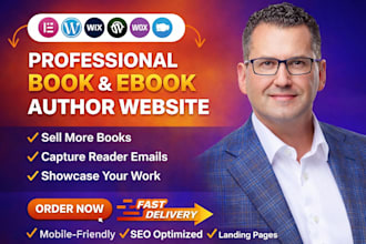 build book author website, ebook website, ebook landing page, business website