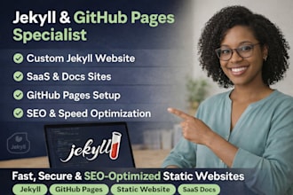 build a static jekyll website or blog using github pages