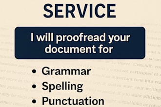proofread your document for grammar, spelling, punctuation, and clarity