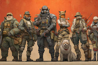 draw detailed military characters for you