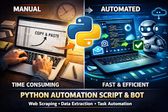 create python automation script, bot, scraper or task automation