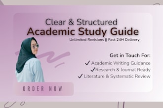 create clear academic study guides with unlimited revisions