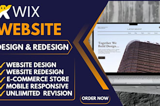 design redesign wix website design build wix website