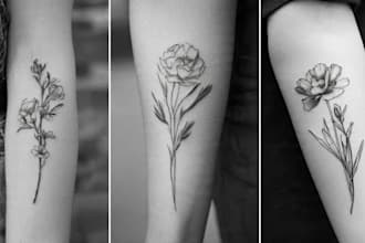 design an artistic line art or minimalist tattoo art