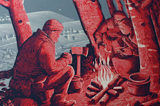 create custom linocut illustration