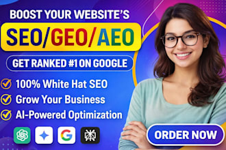 optimize monthly website aeo aio GEO SEO local and off page backlinks building