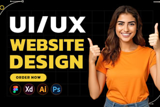 design modern UI UX website and landing pages, figma, web design, xd, and PSD
