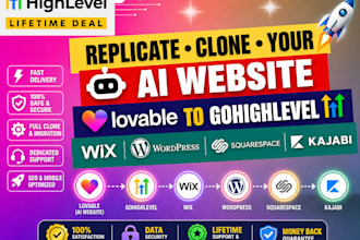 replicate clone your ai website lovable to ghl gohighlevel wix wordpress kajabi