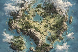 make full color drawn fantasy map