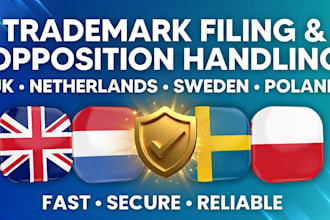 file trademark in UK netherlands sweden poland and handle opposition