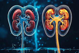 create stunning medical and scientific kidney illustrations