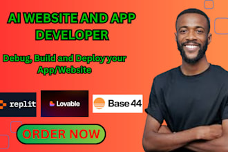 do vibe coding, debugging replit, build base44, lovable, replit ai apps, website
