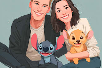 do disney cartoon portrait